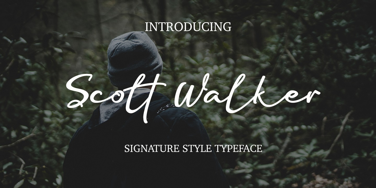 Scott Walker Font preview